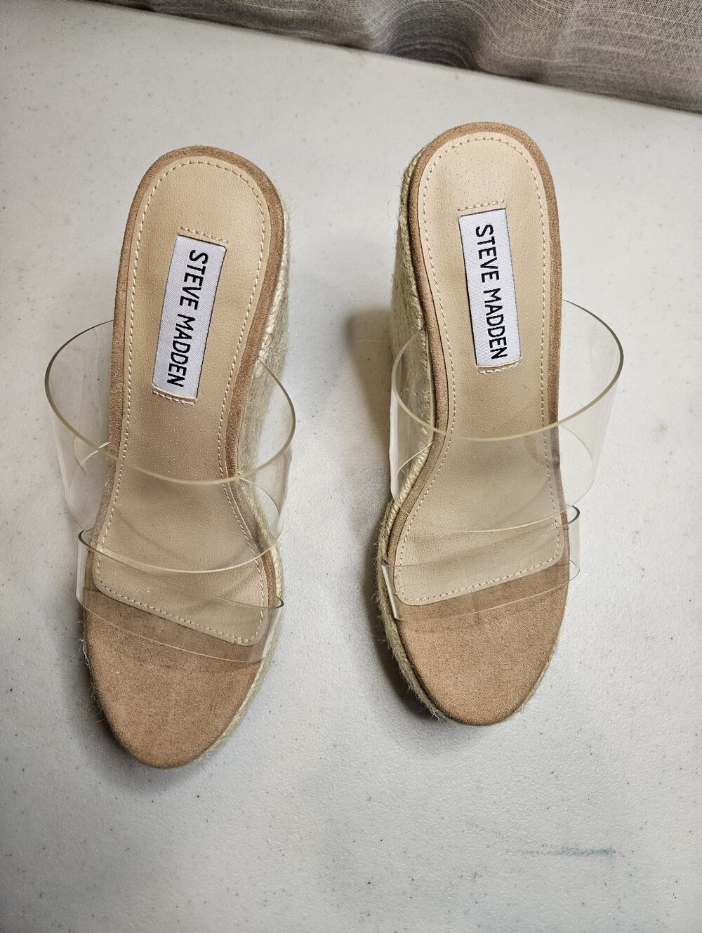 Steve Madden Sunrise clear wedged sandals New 5.5 - Picture 10 of 14
